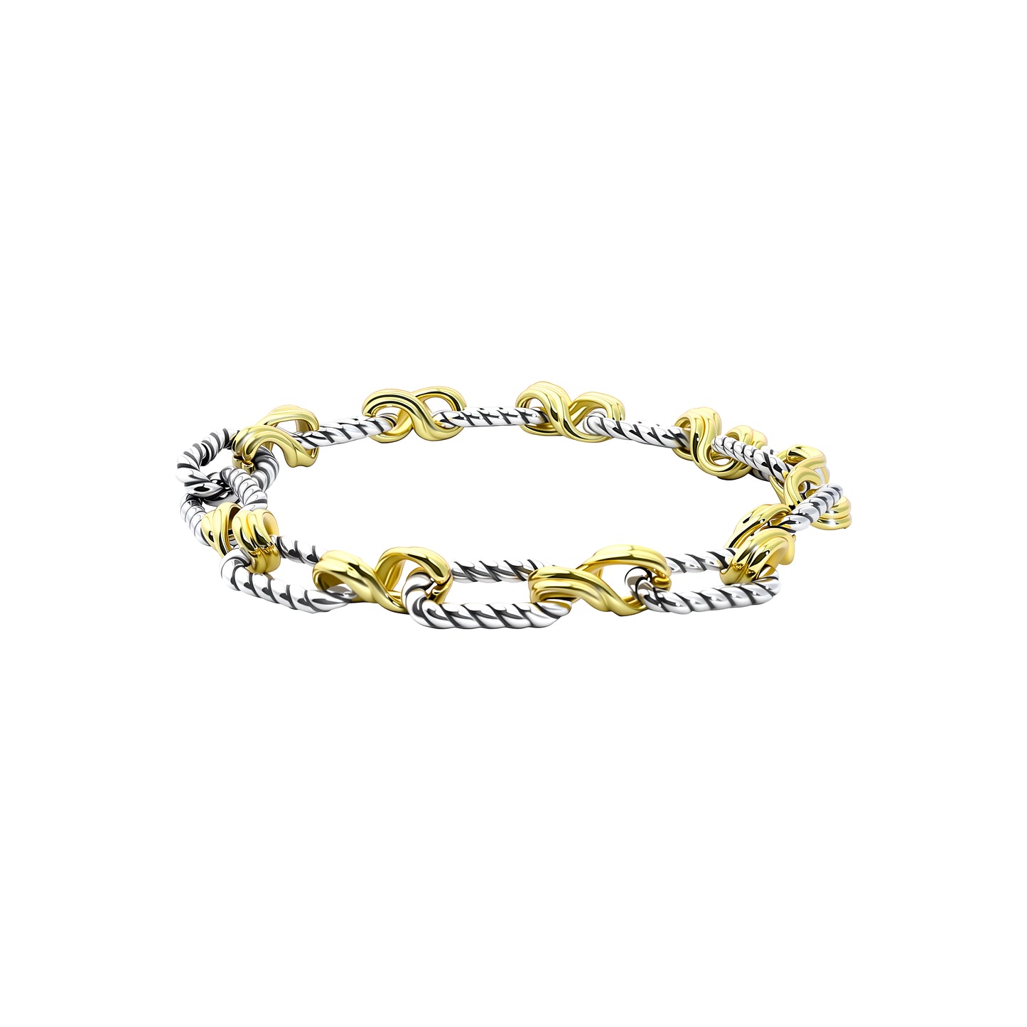 RYQEN DuoWeave Twist Bracelet Yin yang metal bracelet Statement cuff for women TikTok viral fashion accessory Designer Bracelet for women