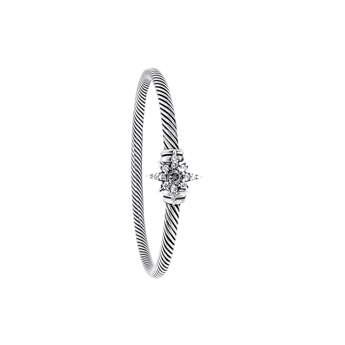 RYQEN micro-pavéd cubic zirconia star cuff Celestial Twist Star Bracelet Retro-style cuffs Stellar Twist Constellation Cuff Celestial Jewelry Minimalist luxury bracelet 2025