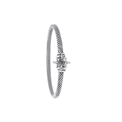 RYQEN micro-pavéd cubic zirconia star cuff Celestial Twist Star Bracelet Retro-style cuffs Stellar Twist Constellation Cuff Celestial Jewelry Minimalist luxury bracelet 2025