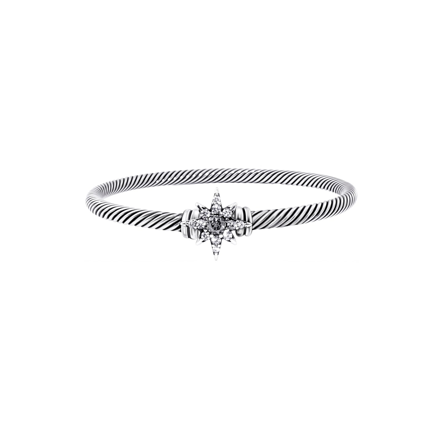 RYQEN micro-pavéd cubic zirconia star cuff Celestial Twist Star Bracelet Retro-style cuffs Stellar Twist Constellation Cuff Celestial Jewelry Minimalist luxury bracelet 2025