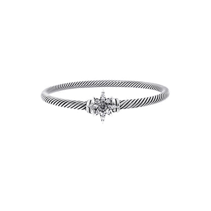 RYQEN micro-pavéd cubic zirconia star cuff Celestial Twist Star Bracelet Retro-style cuffs Stellar Twist Constellation Cuff Celestial Jewelry Minimalist luxury bracelet 2025