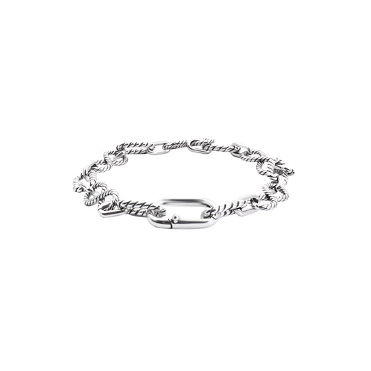 RYQEN Twisted Link Chain Bracelet TwistLuxe Elegance Chain Bracelet Delicate wrist jewelry for layering Mobiusu Loop chain Bracelet TikTok viral dainty jewelry 2025
