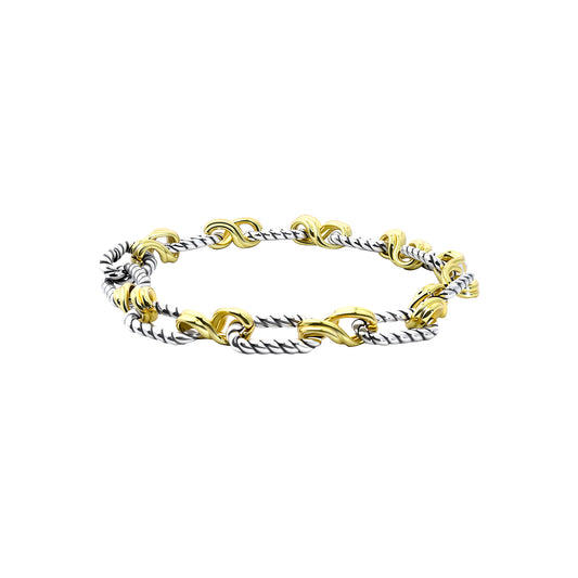 RYQEN DuoWeave Twist Bracelet  Yin yang metal bracelet Statement cuff for women TikTok viral fashion accessory Designer Bracelet for women