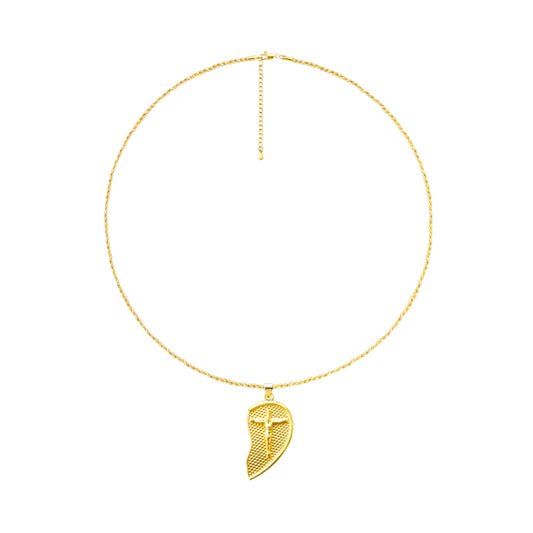 RYQEN Virgin Mary & Cross religious necklace Sacred Heart Duo Couple's Necklace Christian love token gift TikTok viral religious jewelry