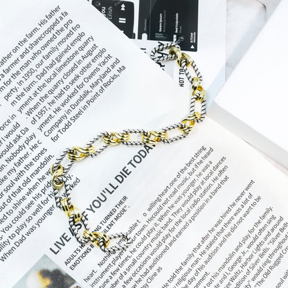 RYQEN DuoWeave Twist Bracelet  Yin yang metal bracelet Statement cuff for women TikTok viral fashion accessory Designer Bracelet for women