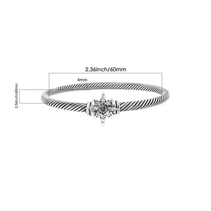 RYQEN micro-pavéd cubic zirconia star cuff Celestial Twist Star Bracelet Retro-style cuffs Stellar Twist Constellation Cuff Celestial Jewelry Minimalist luxury bracelet 2025