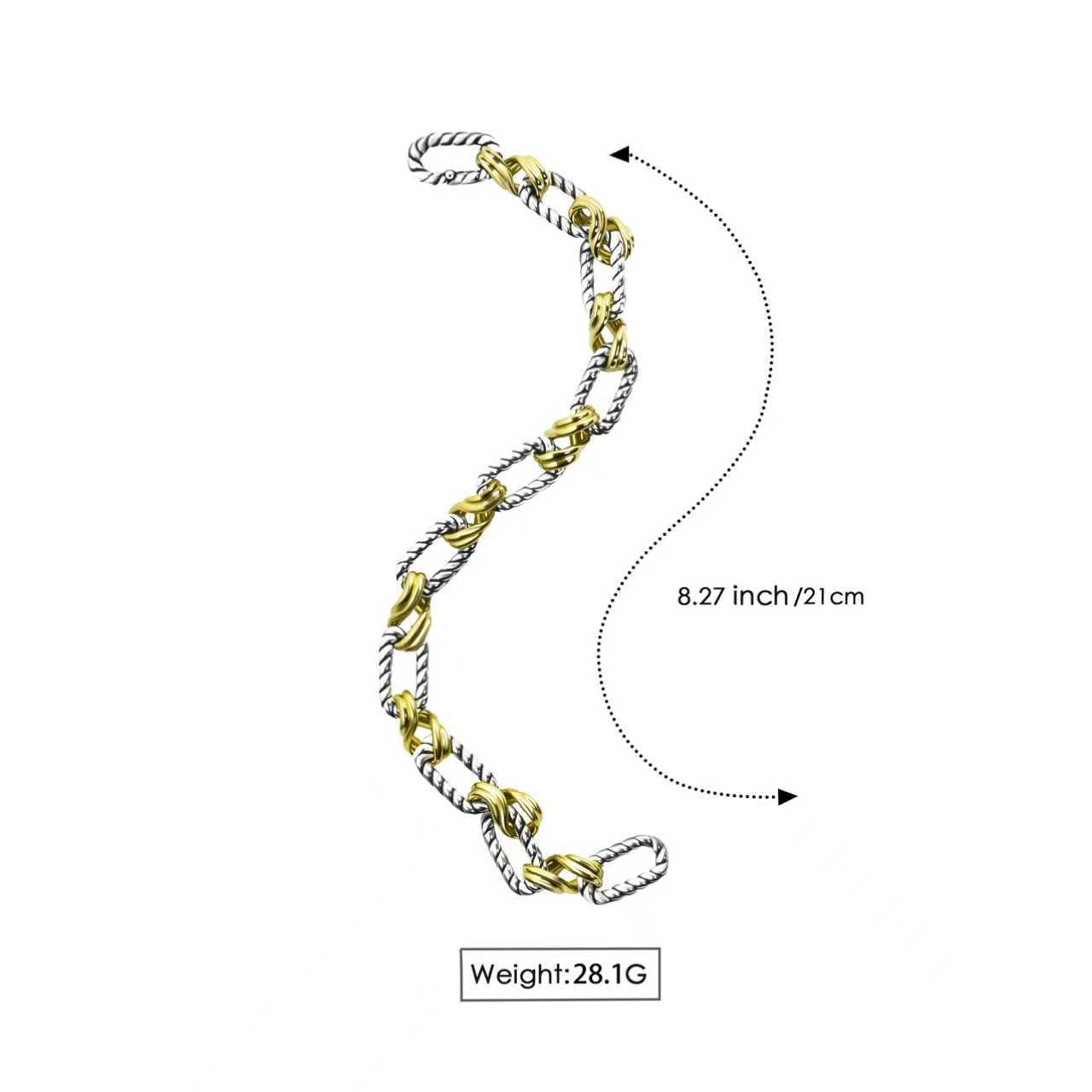 RYQEN DuoWeave Twist Bracelet  Yin yang metal bracelet Statement cuff for women TikTok viral fashion accessory Designer Bracelet for women